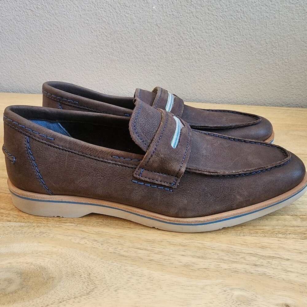Robert Graham Gansevoort Shoes Mens Size 8 Loafers Leather XL Extralight Sole